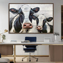Vintage Baby and Mom Cattle Wall Art Canvas Print by MyGreatCanvas | Canvas Wall Art Prints | Photo Prints & Wall Decor