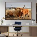 Highland Cow Canvas Wall Art Animal Print for Farm House