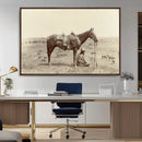 Cowboy Wall Art - Western Horse Canvas Print - Vintage
