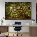 Ancient Angel Oak Tree Art Sunburst Canvas Print-