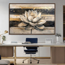 Abstract Lotus Flower Wall Art Canvas Print, Meditation Yoga