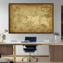 Vintage Game of Thrones Map Wall Art | Westeros and Essos