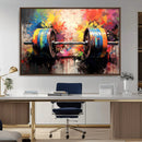Weightlifting Barbell Art Triptych, Bold Abstract Fitness