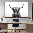 Highland Wall Art Canvas Print – Minimalist Black and White by MyGreatCanvas | Canvas Wall Art Prints | Photo Prints & Wall Decor