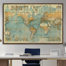 Push Pin World Map Canvas Print – Travel Tracker Wall Art