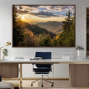 Sunrise Over the Smoky Mountains Canvas Wall Art –