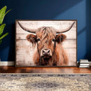Vintage Scottish Highland Cow Cattle Art Print Farmhouse