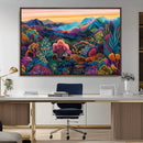 Colorful Abstract Landscape Wall Art Print Canvas - Vibrant