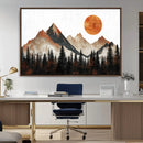 Modern Abstract Mountain Canvas Wall Art Print, Abstract