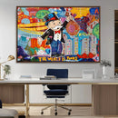 Pop Art Monopoly Man Canvas Wall Art Print - Bold and
