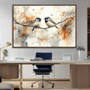 Abstract Watercolor Chickadee Bird Canvas Wall Art Print - by MyGreatCanvas | Canvas Wall Art Prints | Photo Prints & Wall Decor