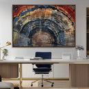 Abstract Tree Ring Wall Art, Colorful Framed Tree Ring Wall