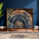 Framed Tree Ring Wall Art - Abstract Colorful Tree Ring Wall
