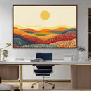 YAYOI KUSAMA Colorful Dot Art Landscape Canvas - Framed