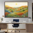 YAYOI KUSAMA Colorful Dot Art Landscape Canvas - Framed by MyGreatCanvas | Canvas Wall Art Prints | Photo Prints & Wall Decor