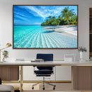 Tropical Beach Wall Art Canvas Print - Serene Ocean