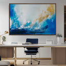 Blue Abstract Print - Dynamic Ocean-Inspired Canvas Wall Art