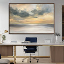 Modern Coastal Artwork with Vibrant Abstract Ocean Waves