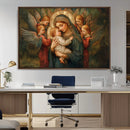 Mary Jesus Canvas Wall Art Print - Madonna and Child with