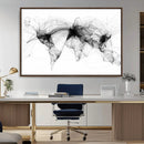 Abstract World Map Wall Art – Framed Geometric Line Canvas by MyGreatCanvas | Canvas Wall Art Prints | Photo Prints & Wall Decor