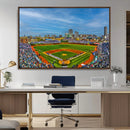 Wrigley Field Chicago Cubs Panoramic Canvas Print –