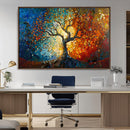 Yggdrasil Tree of Life Mosaic Stained Glass Wall Art Canvas,