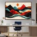 Western Wall Decor - Large Triptych Mountain Canvas - Boho