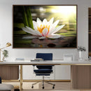 Lotus Flower Wall Art Canvas Print, Water Lily Large Wall