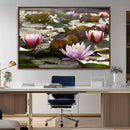Lotus Flower Wall Art Canvas Print, Water Lily Large Wall