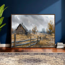 Rustic Autumn Farmhouse Wall Art Canvas Print – Serene