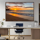 Sunset Wall Art Print - Stunning Beach Sunset Canvas Artwork
