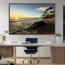 Tropical Beach Wall Art - Stunning Ocean Sunset Canvas Print