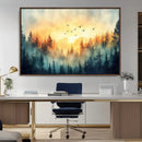 Abstract Forest Wall Art Print- Serene Nature Canvas Print