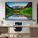 Maroon Bells Lake Wall Art Canvas Print – Framed Majestic
