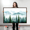 Pine Forest Wall Art Canvas Print – Misty Mountains Foggy by MyGreatCanvas | Canvas Wall Art Prints | Photo Prints & Wall Decor