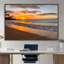 Tropical Beach Wall Art – Framed Sunset Ocean Canvas by MyGreatCanvas | Canvas Wall Art Prints | Photo Prints & Wall Decor