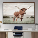 Texas Longhorn Wall Art – Framed Spotted Cattle Canvas by MyGreatCanvas | Canvas Wall Art Prints | Photo Prints & Wall Decor