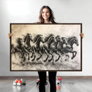 Galloping Horses Wall Art Canvas Print – Framed Wild