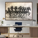 Running Horses Wall Art Canvas Print – Framed Monochrome by MyGreatCanvas | Canvas Wall Art Prints | Photo Prints & Wall Decor