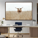 Texas Longhorn Wall Art Canvas Print – Framed Lone Cattle by MyGreatCanvas | Canvas Wall Art Prints | Photo Prints & Wall Decor