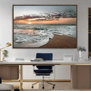 Ocean Sunset Wall Art Canvas Print – Framed Beach Waves