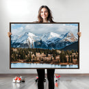 Grand Teton Park Wall Art Canvas Print – Framed Alpine Lake