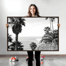 Palm Trees Wall Art Canvas Print – Framed Coastal Ocean