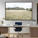 Charming Daisy Field Wall Art Canvas Print – Framed Pastel