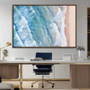 Aerial Ocean View Wall Art Canvas Print – Framed Soft Blue by MyGreatCanvas | Canvas Wall Art Prints | Photo Prints & Wall Decor