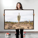 Saguaro Cactus Wall Art Canvas Print – Framed Desert