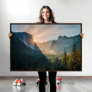 Yosemite Valley Wall Art Canvas Print – Framed Mountain