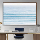 Ocean Wave Surfer Wall Art – Framed Minimal Seascape Canvas by MyGreatCanvas | Canvas Wall Art Prints | Photo Prints & Wall Decor