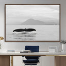 Whale Tail Wall Art – Framed Black White Ocean Canvas by MyGreatCanvas | Canvas Wall Art Prints | Photo Prints & Wall Decor