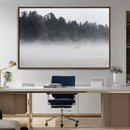 Surfer Fog Wall Art Canvas Print – Framed Foggy Beach Scene by MyGreatCanvas | Canvas Wall Art Prints | Photo Prints & Wall Decor